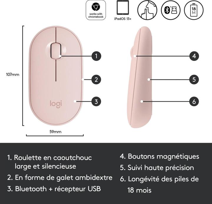 Image du produit Logitech Pebble M350 (Sans fil)