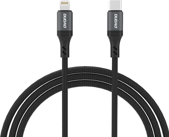 Produktbild Dudao Cable L3CL USB-C - Lightning 30W Braided Cable 1.2m - Black (1.20 m)