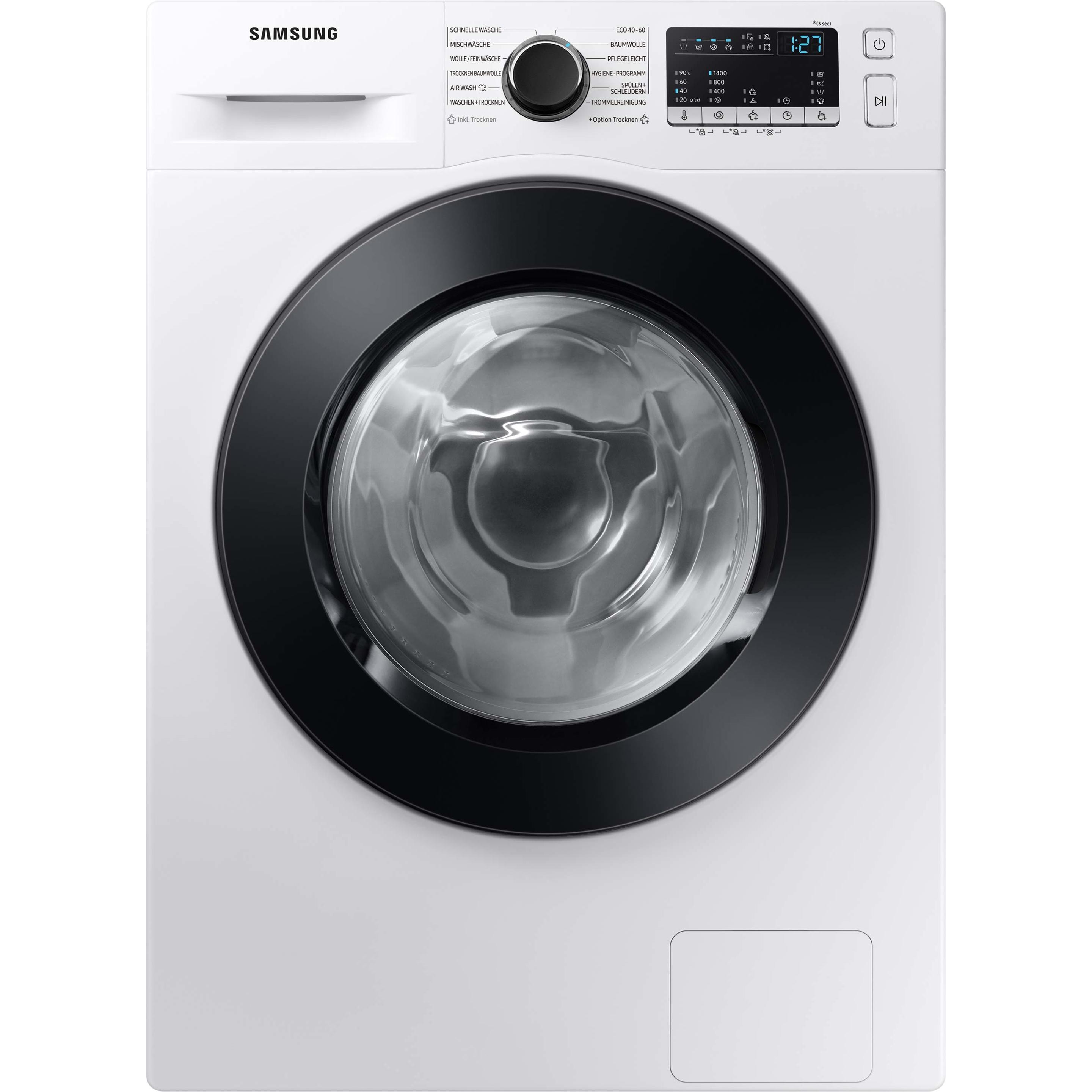 Samsung WD81T4049CE/EG Waschtrockner Freistehend Frontlader, E, Waschtrockner, Schwarz, Weiss