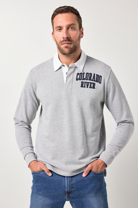Produktbild JP1880 Rugby-Sweater, 3D Brust-Stick, Kontrastkragen (L)