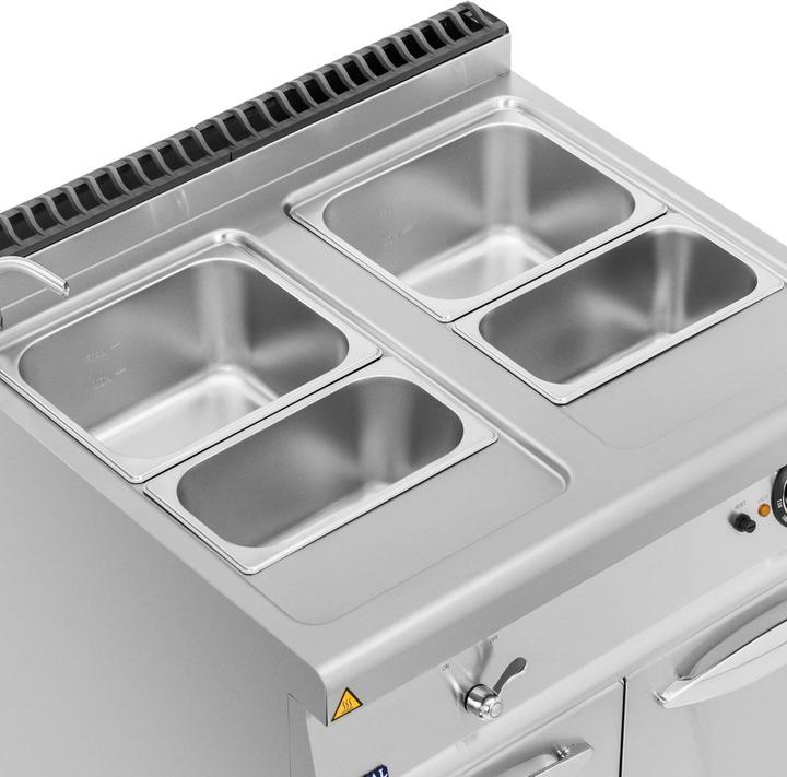 Produktbild Royal Catering Bain-Marie mit Unterschrank Warmhaltebehälter Speisenwärmer 2 GN 1/2 + 2 GN 1/3