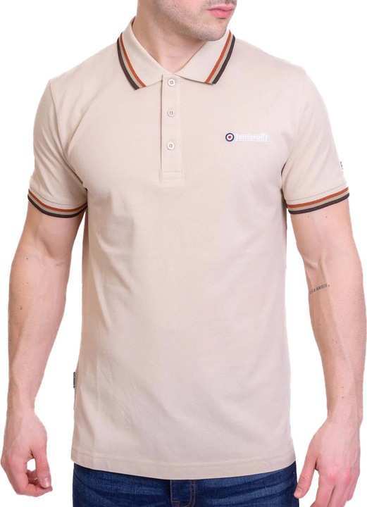 Actual product image Lambretta Mens SS25 Triple Tipped Polo Shirt (3XL)