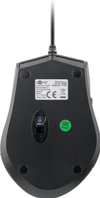 Actual product image Goobay USB keyboard and mouse set (DE, Cable)