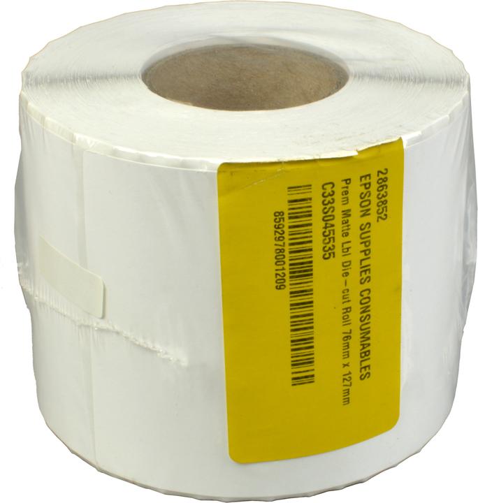 Actual product image Epson Premium mat label 76 mm x 127 mm