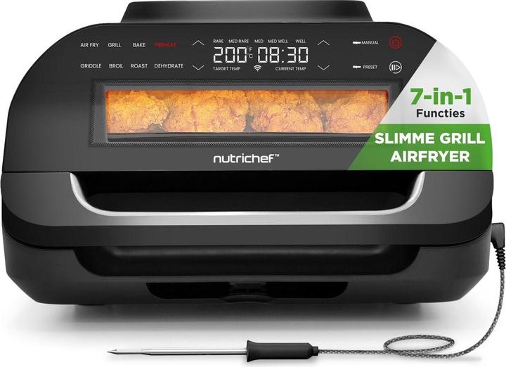 Nutrichef Rauchfreier Grill Airfryer Kombigerät