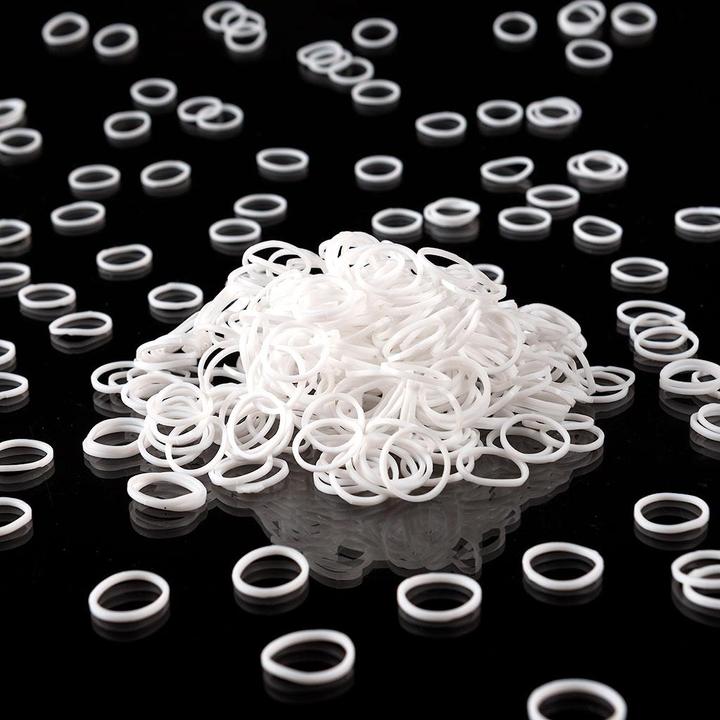 Immagine prodotto JTI 2000x fiocchi per capelli piccoli - bianchi (Elastico per capelli)