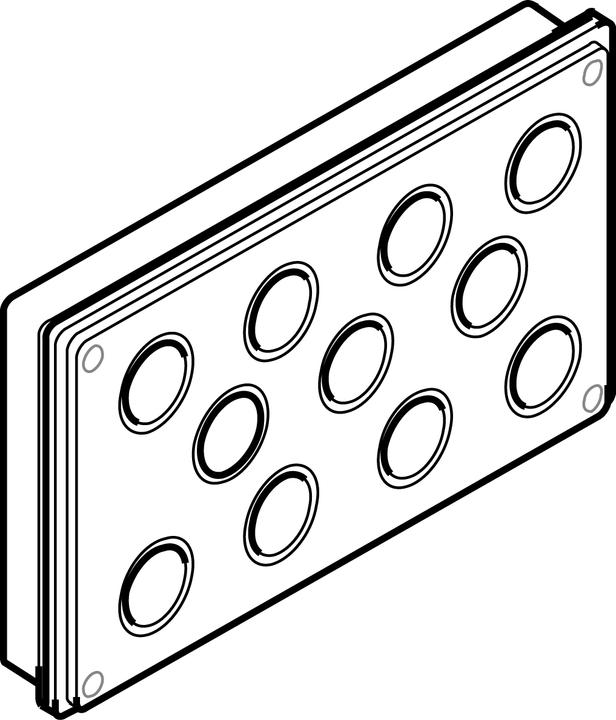 Actual product image ABN Cable entry plate