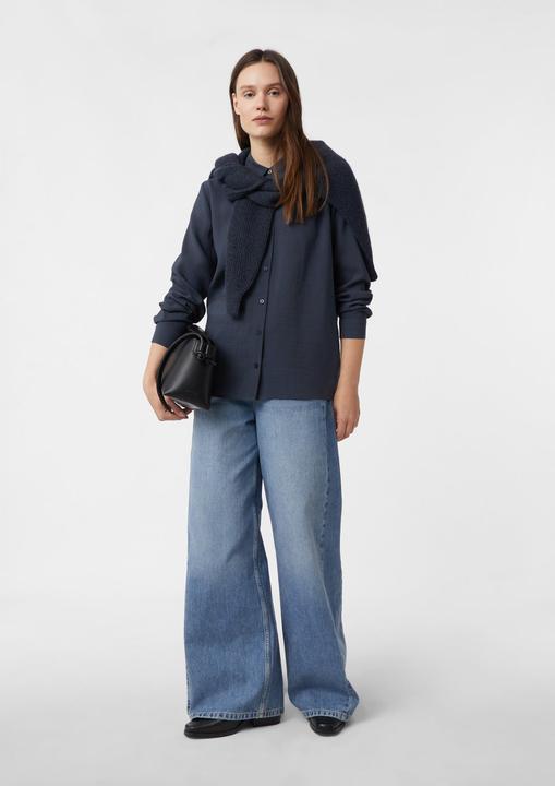 Immagine prodotto Comma Bluse Semitransparente Hemdbluse in Crêpe-Optik (40)