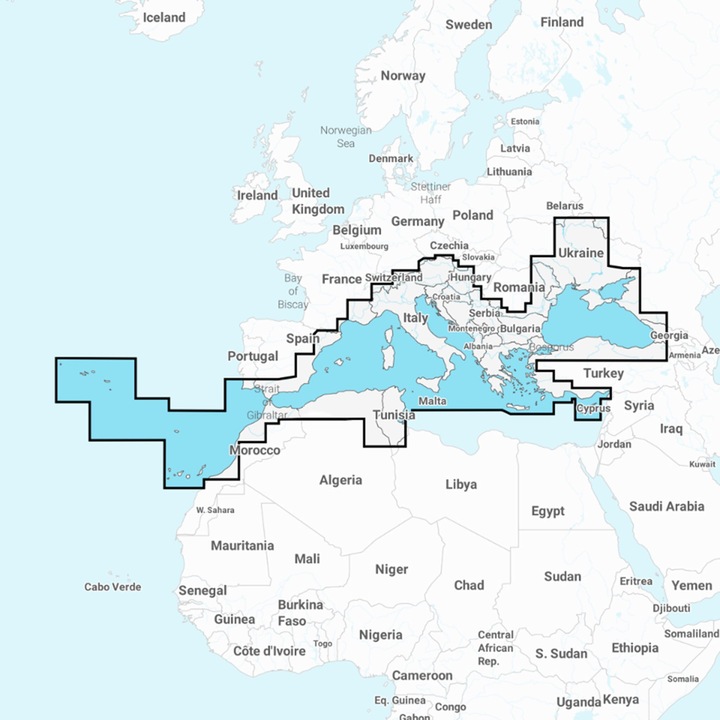 Actual product image Navionics Cartography XL9-43XG + Mediterranean