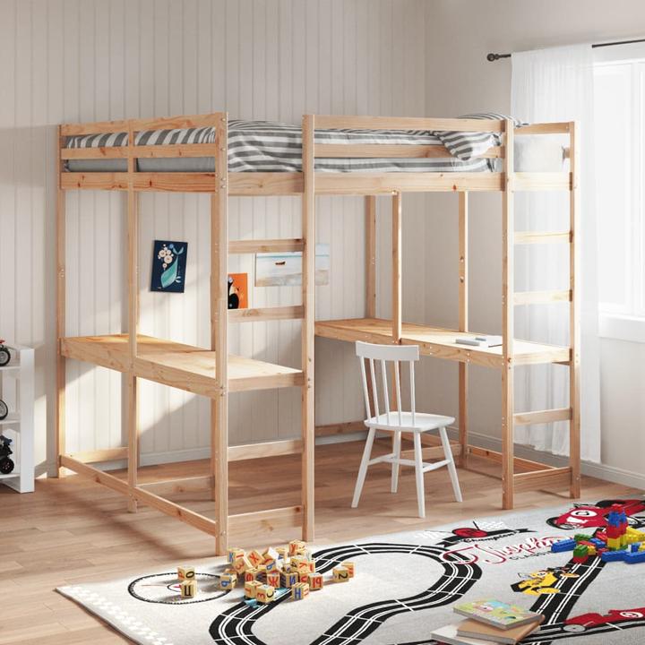 Produktbild vidaXL Hochbett mit Schreibtisch & Leiter (180 x 200 cm)