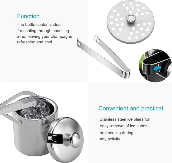 Immagine prodotto Intirilife Set di secchielli per il ghiaccio da 4 pezzi