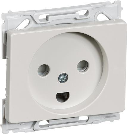 Produktbild LK OPUS® 66 stikkontakt 2-pol med jord lysegrå