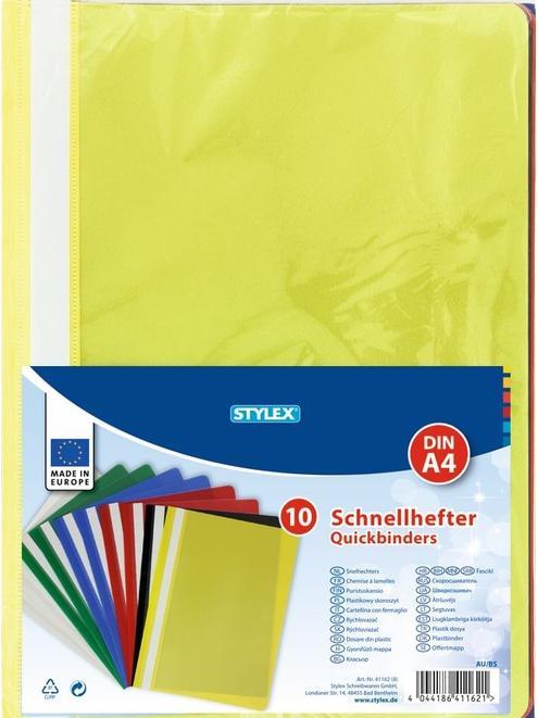 Produktbild Stylex Schnellhefter A4 PP 10er sort. 41162 (A4, 1 x)