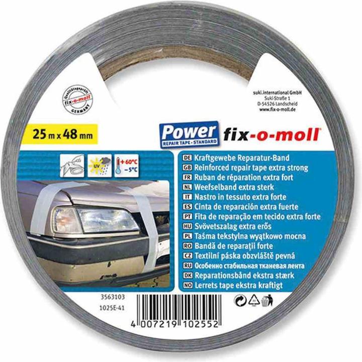 Actual product image Fix-o-moll Power Tape 25 m x 45 mm silver silver (45 mm)