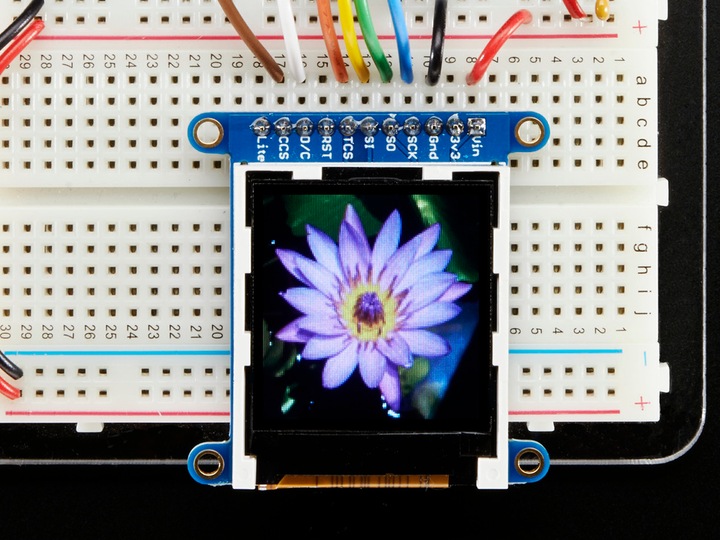 Produktbild Adafruit 1.44" Color TFT LCD Display w/MicroSD (Display)