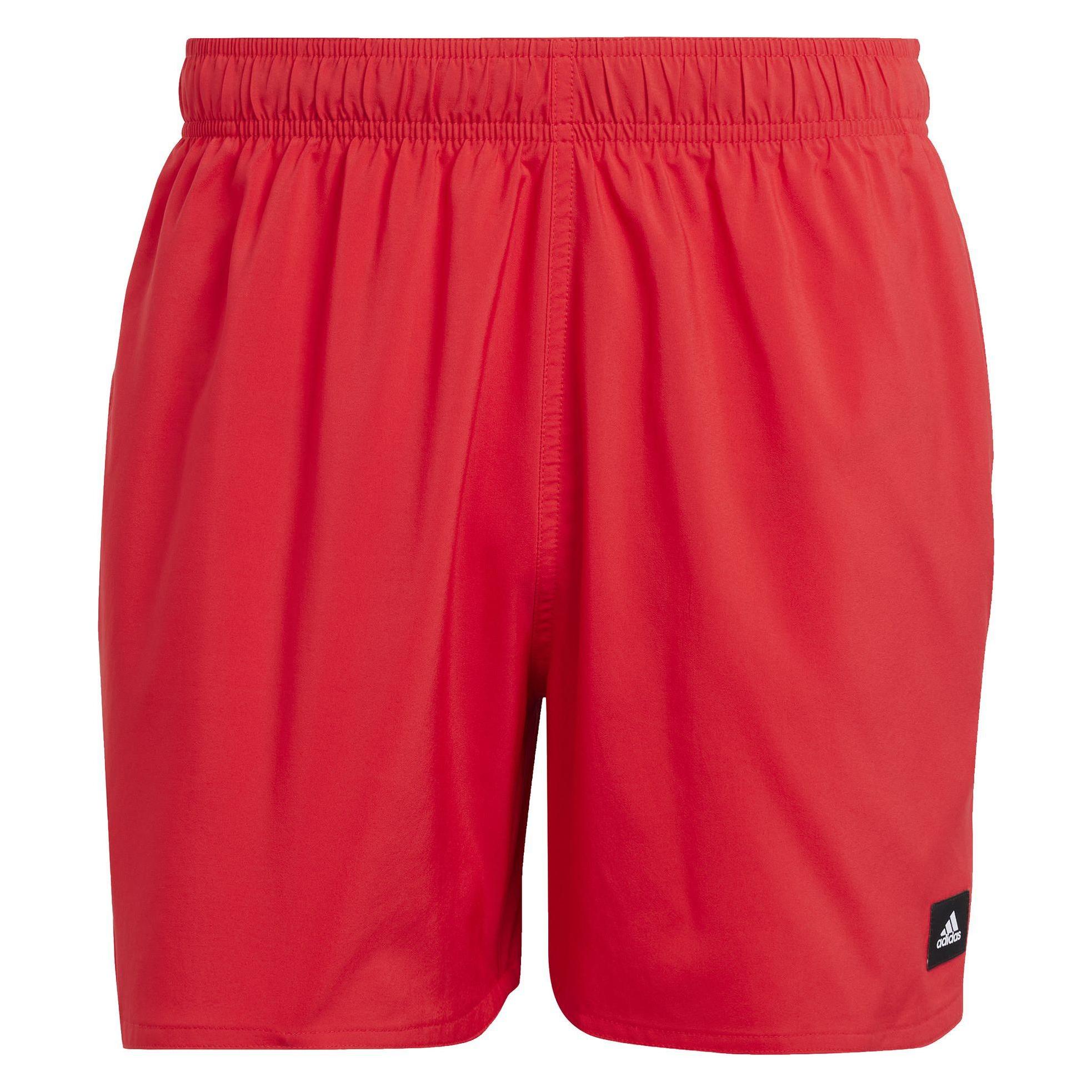 Adidas, Herren, Badehosen, Solide Clx-Badeshorts, Rot, Schwarz, (S)