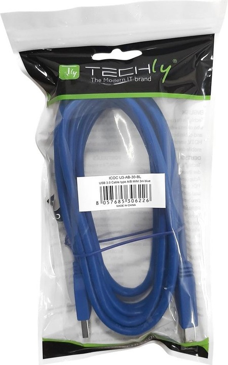 Produktbild Techly USB3.0 Kabel Stecker Typ A/Stecker Typ B (0.50 m, USB 3.0)