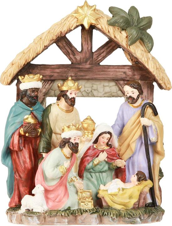 Image du produit Viana Weihnachtskrippe mit Figuren Krippenensemble Handbemalt