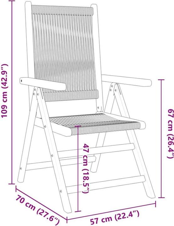Actual product image vidaXL Gartenstuhl