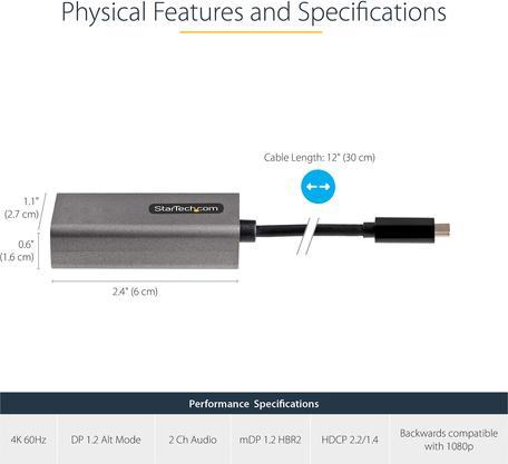 Produktbild StarTech USB C to mDP Adapter (2.70 cm)