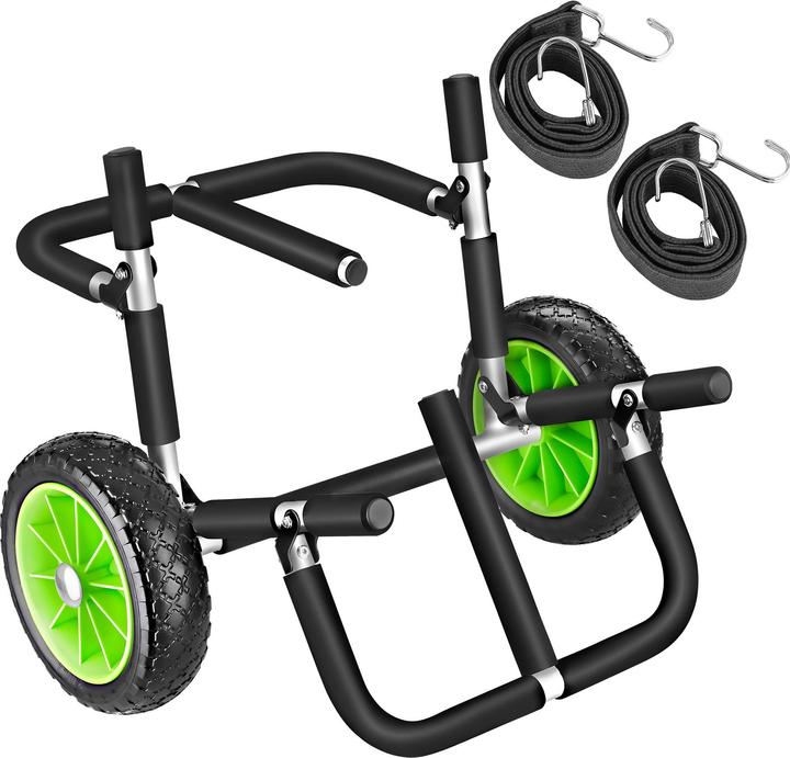 tectake Chariot de transport pour planche de surf WaveWheel, pliable, pour 2 planches