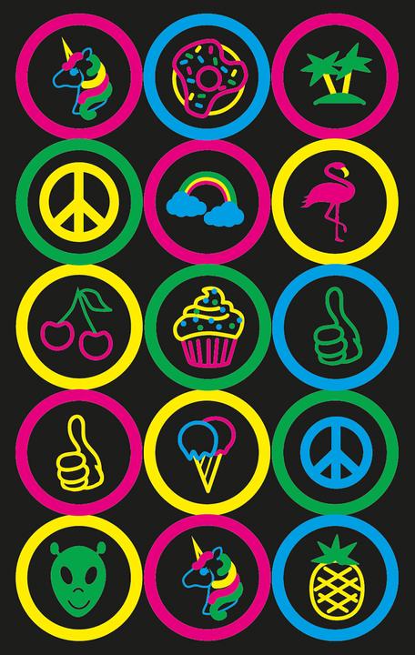 Produktbild Z-Design Neon Aufkleber (15 Sticker)