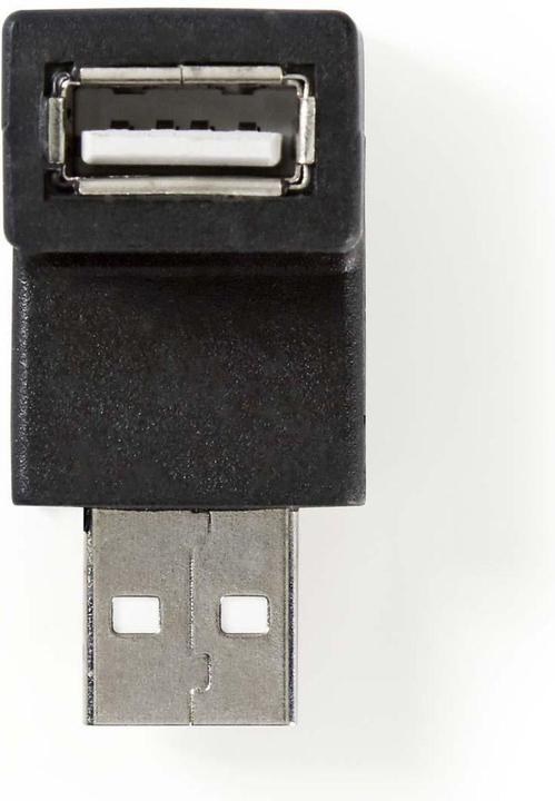 Image du produit Nedis Adaptateur USB-A | USB 2.0 | USB-A mâle | USB-A femelle | 480 Mbps | Rond | Nickelé | PVC | (USB-A, 2 cm)