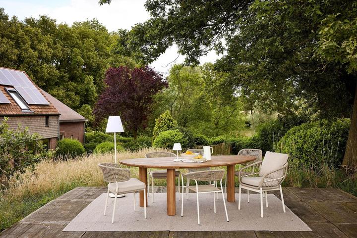 Productafbeelding Best Gartenstuhl mit Armlehnen Spitz sand, Metall, 2 St.