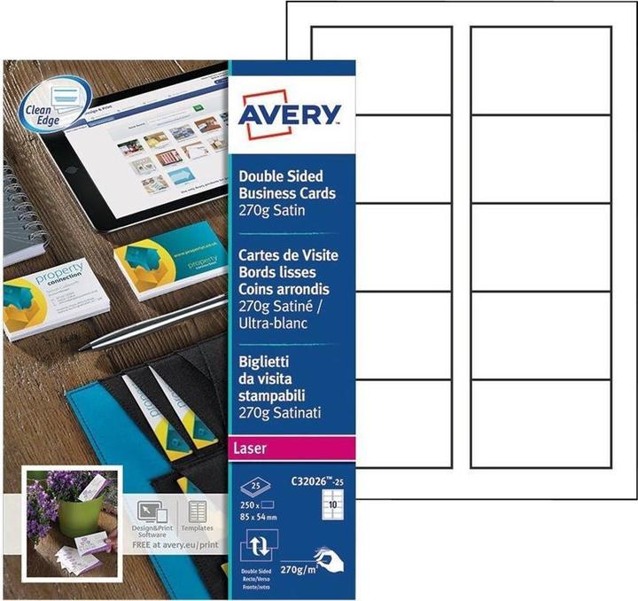 Immagine prodotto Avery Biglietti da visita premium (250 x, A4)