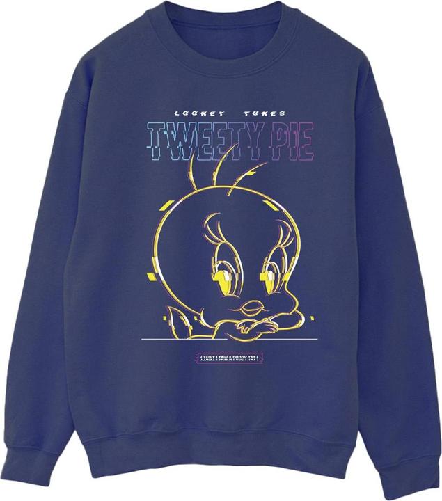 Actual product image Looney Tunes Womens/Ladies Tweety Glitch Sweatshirt (M)