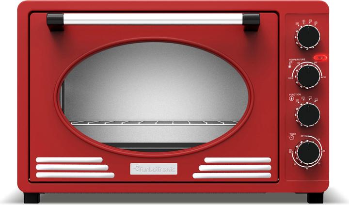 Produktbild TurboTronic By Z-Line Retro Minibackofen mit Umluft 45L Red