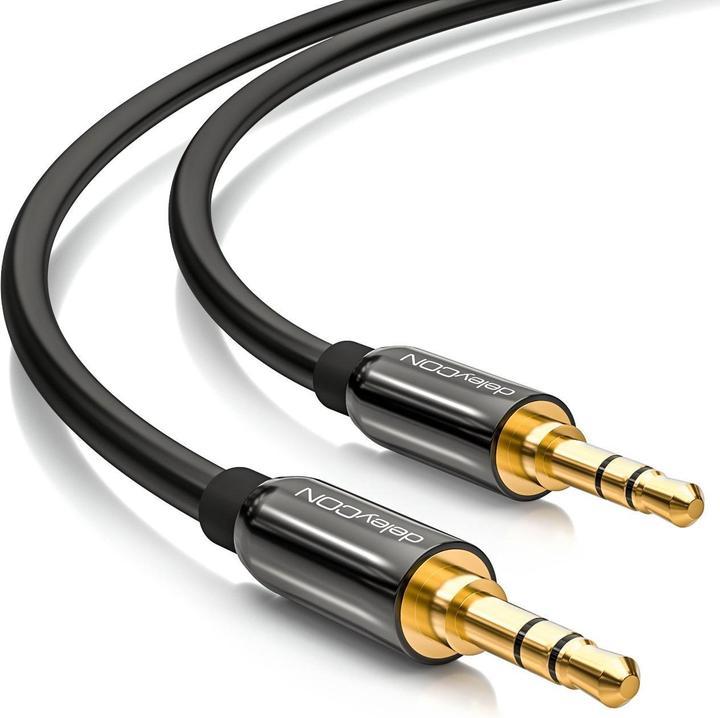 Produktbild deleyCON Audio Cable - 3,5mm male to (0.50 m, AUX Kabel)