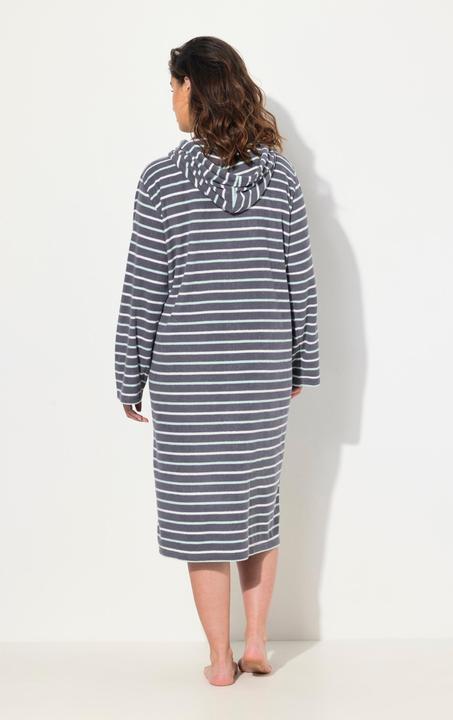 Actual product image Ulla Popken Striped Terrycloth Bathrobe (68)