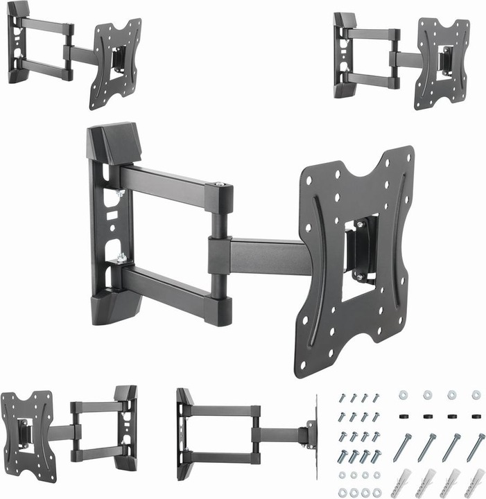 Produktbild Gembird WM-42ST-02 TV-Wandhalterung (vollbeweglich) 23–42 Zoll bis zu 30 kg (Wand, 42", 30 kg)