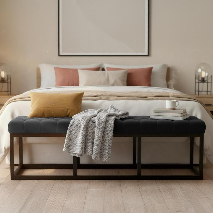 Produktbild CLP Polson Samt Schwarz (150 cm)