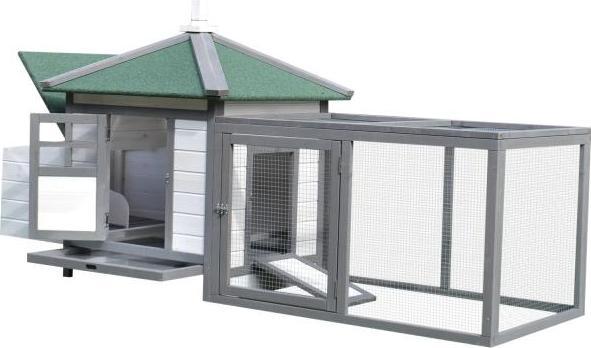 Image du produit PawHut Poulailler avec enclos extérieur