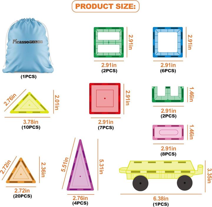 Produktbild PicassoTiles Magnet-Bausteine Set