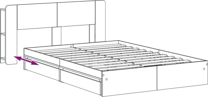 Produktbild vidaXL Bettrahmen (135 x 190 cm)