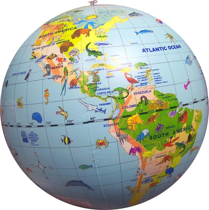 Actual product image Caly Toys CALY Inflatable globe-ball "Animals of the World", 50 cm (50 cm)
