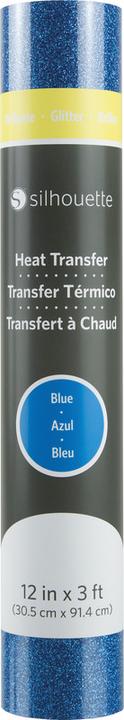 Produktbild Silhouette Aufbügelfolie Glitzer, blau