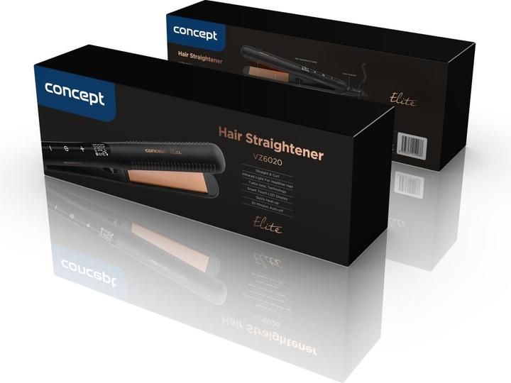 Immagine prodotto Concept VZ6020 Strumento per lo styling dei capelli Piastra nera bronzo 46 W 2 5 m (Piastra per capelli)