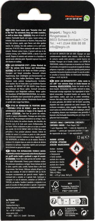Image du produit Quixx Stylo de réparation de peinture (12 ml)
