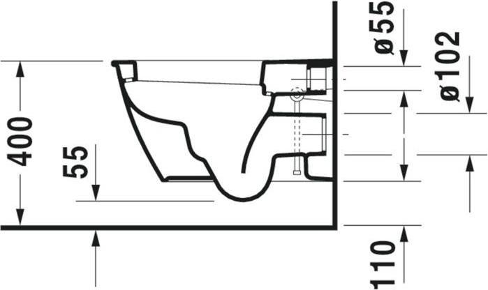 Produktbild Duravit Wand-WC DARLING NEW tief, 370x540mm weiss WG
