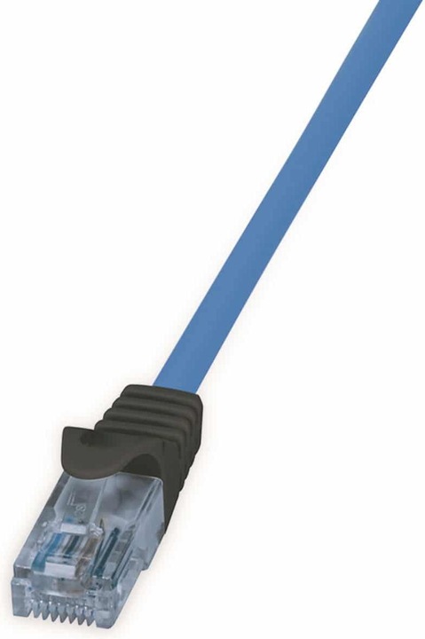 Produktbild LogiLink Premium Patchkabel, Kat.6A, U/UTP, blau, 2,0 m ungeschirmt, starre Kupferadern, geeignet für 10G/... (U/UTP, CAT6a, 2 m)