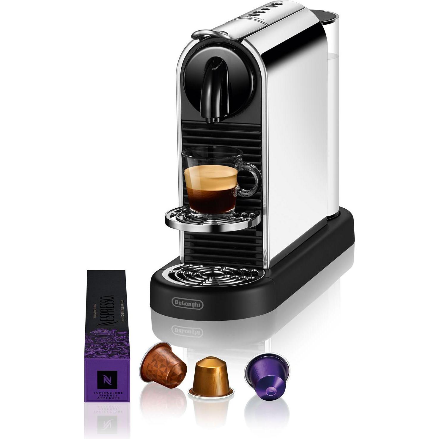 De'Longhi Nespresso CitiZ Platinum, Macchina da caffè a capsule, Argento, Nero