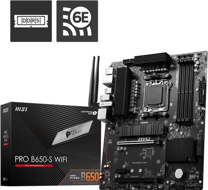 Produktbild MSI PRO B650-S WIFI (AM5, AMD B650, ATX)