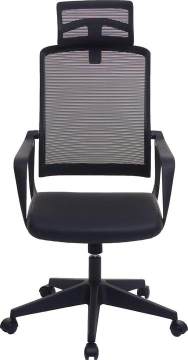 Produktbild Swisshandel24 Bürostuhl, Drehstuhl Schreibtischstuhl, ergonomisch Kopfstütze, Kunstleder schwarz