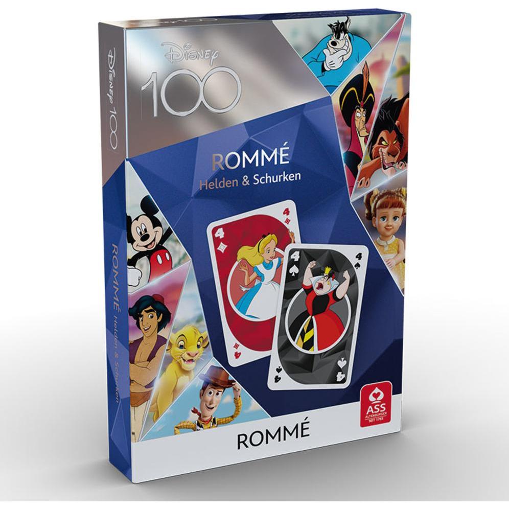 ASS Altenburg 10038772-0001 - Disney 100 - Rommé, für 2-6 Spieler, ab 8 Jahren (DE-Ausgabe) (Italienisch)