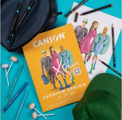 Produktbild Canson Studienblock XS'MART FASHION DESIGN, DIN A4 sehr weisses und glattes Papier, 30 Blatt, 180 g/qm (A4, Blanko)