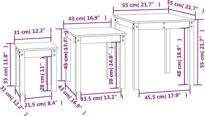 Image du produit vidaXL Satztisch